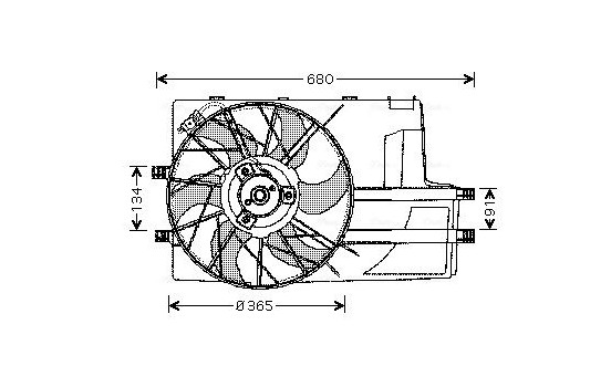 Fan, radiator MS7516 Ava Quality Cooling