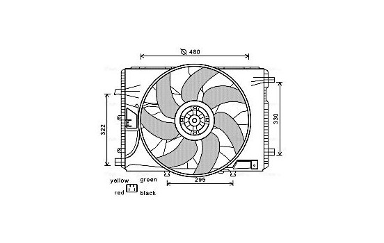 Fan, radiator MS7522 Ava Quality Cooling