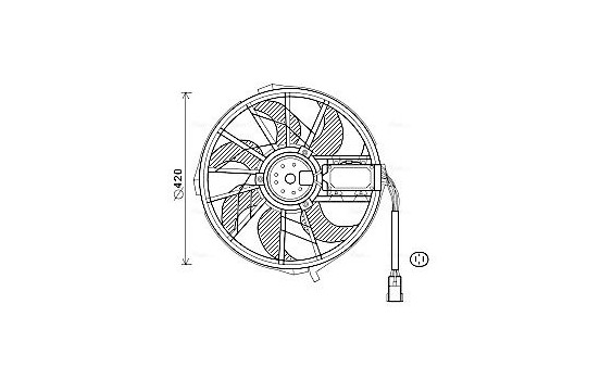 Fan, radiator MS7656 Ava Quality Cooling