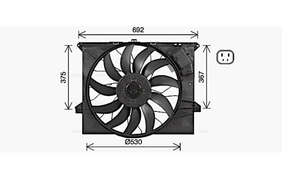 Fan, radiator MS7745 Ava Quality Cooling