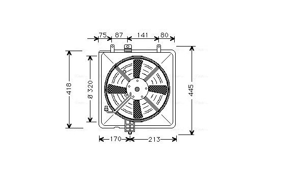 Fan, radiator MT7502 Ava Quality Cooling