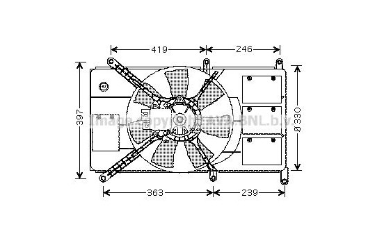 Fan, radiator MT7522 Ava Quality Cooling