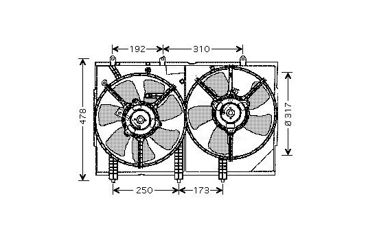 Fan, radiator MT7523 Ava Quality Cooling