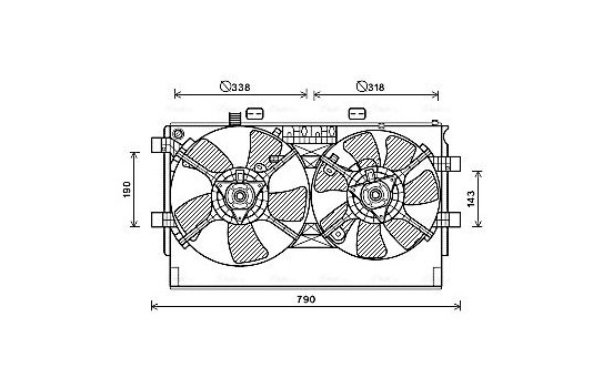 Fan, radiator MT7530 Ava Quality Cooling