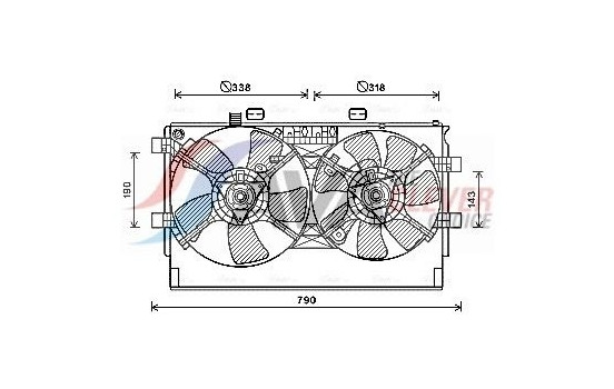 Fan, radiator MT7530 Ava Quality Cooling
