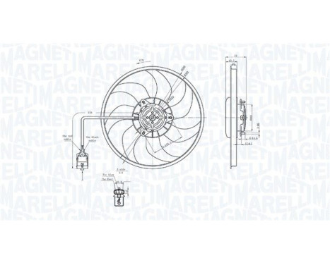 Fan, radiator MTC712AX Magneti Marelli, Image 2