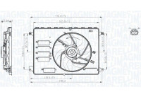 Fan, radiator MTC761AX Magneti Marelli