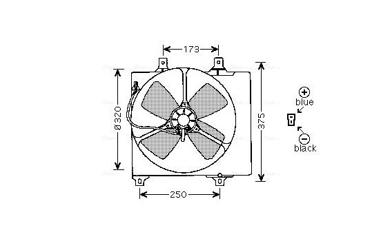 Fan, radiator MZ7501 Ava Quality Cooling