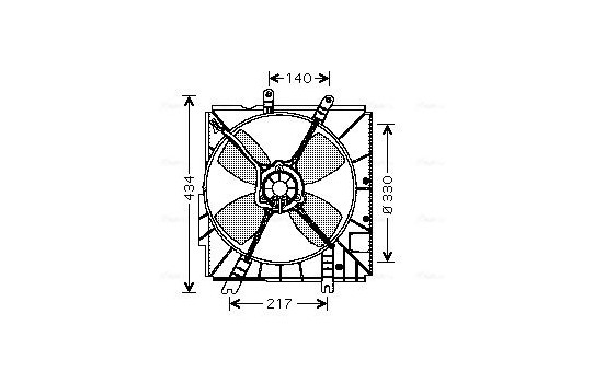 Fan, radiator MZ7502 Ava Quality Cooling