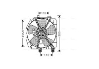 Fan, radiator MZ7523 Ava Quality Cooling