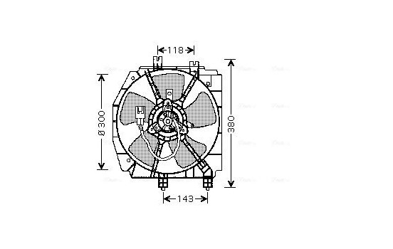 Fan, radiator MZ7523 Ava Quality Cooling