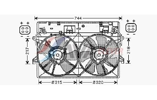 Fan, radiator MZ7524 Ava Quality Cooling