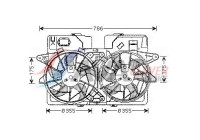 Fan, radiator MZ7532 Ava Quality Cooling
