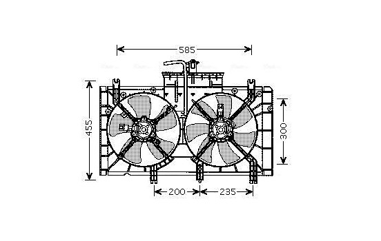 Fan, radiator MZ7537 Ava Quality Cooling