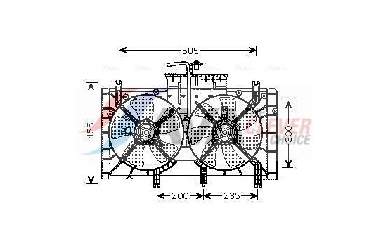Fan, radiator MZ7537 Ava Quality Cooling