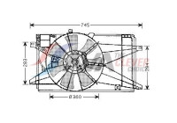 Fan, radiator MZ7539 Ava Quality Cooling