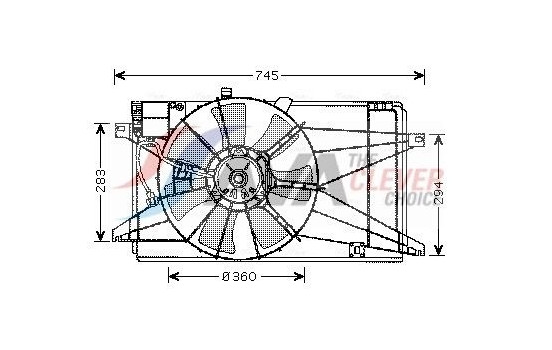 Fan, radiator MZ7539 Ava Quality Cooling