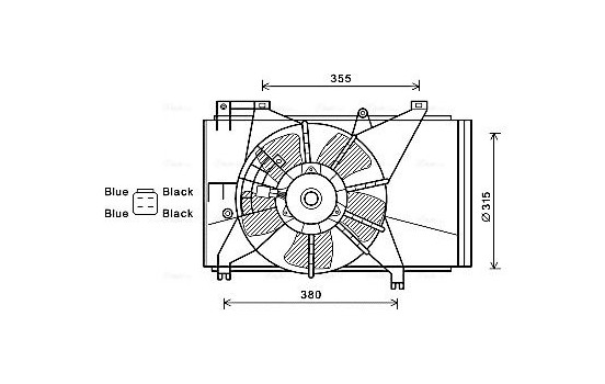 Fan, radiator MZ7543 Ava Quality Cooling