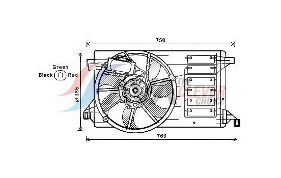 Fan, radiator MZ7545 Ava Quality Cooling