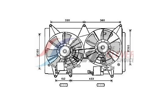 Fan, radiator MZ7548 Ava Quality Cooling