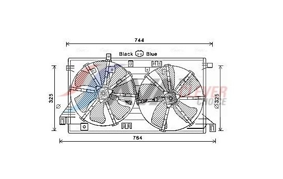 Fan, radiator MZ7550 Ava Quality Cooling