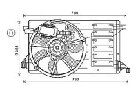 Fan, radiator MZ7554 Ava Quality Cooling