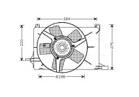 Fan, radiator OL7502 Ava Quality Cooling