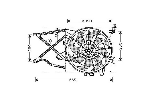 Fan, radiator OL7505 Ava Quality Cooling