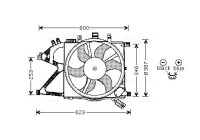 Fan, radiator OL7506 Ava Quality Cooling