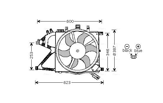 Fan, radiator OL7506 Ava Quality Cooling