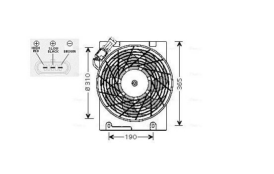 Fan, radiator OL7508 Ava Quality Cooling