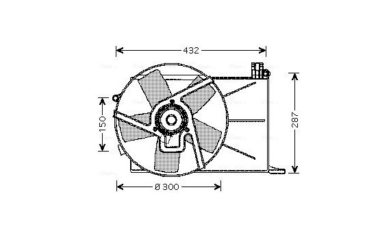 Fan, radiator OL7510 Ava Quality Cooling