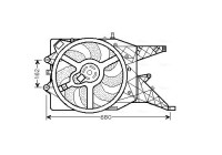 Fan, radiator OL7514 Ava Quality Cooling