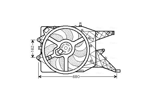 Fan, radiator OL7514 Ava Quality Cooling