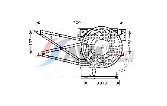 Fan, radiator OL7515 Ava Quality Cooling