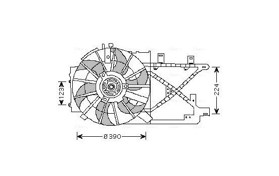 Fan, radiator OL7516 Ava Quality Cooling