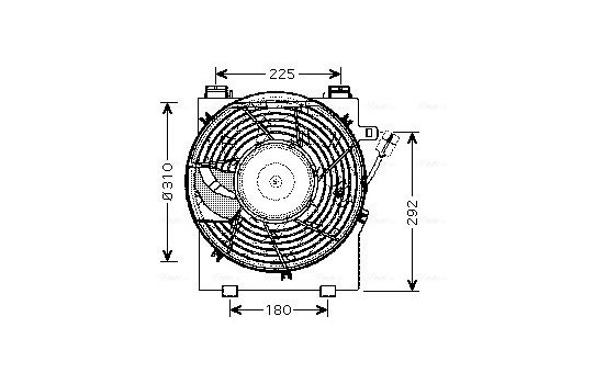 Fan, radiator OL7518 Ava Quality Cooling