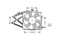 Fan, radiator OL7521 Ava Quality Cooling