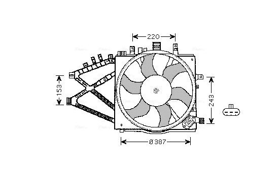 Fan, radiator OL7521 Ava Quality Cooling