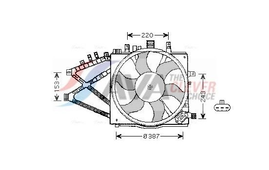 Fan, radiator OL7521 Ava Quality Cooling