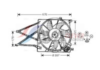 Fan, radiator OL7524 Ava Quality Cooling