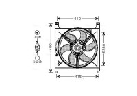 Fan, radiator OL7525 Ava Quality Cooling