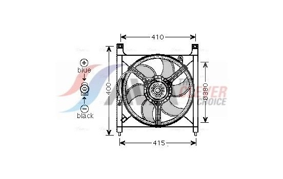 Fan, radiator OL7525 Ava Quality Cooling