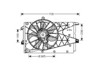Fan, radiator OL7526 Ava Quality Cooling