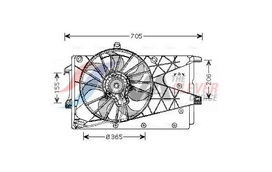 Fan, radiator OL7526 Ava Quality Cooling