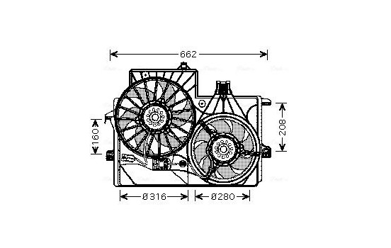 Fan, radiator OL7529 Ava Quality Cooling