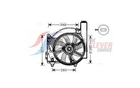 Fan, radiator OL7531 Ava Quality Cooling