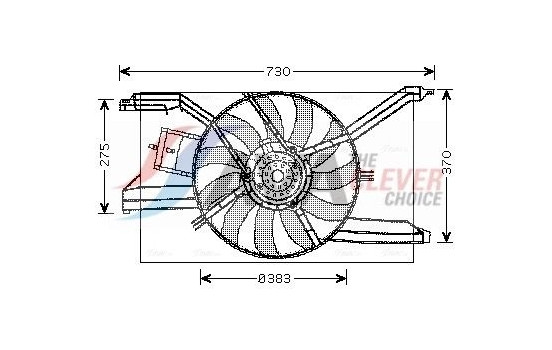 Fan, radiator OL7532 Ava Quality Cooling