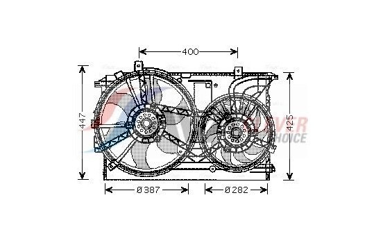 Fan, radiator OL7533 Ava Quality Cooling