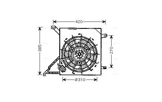 Fan, radiator OL7534 Ava Quality Cooling